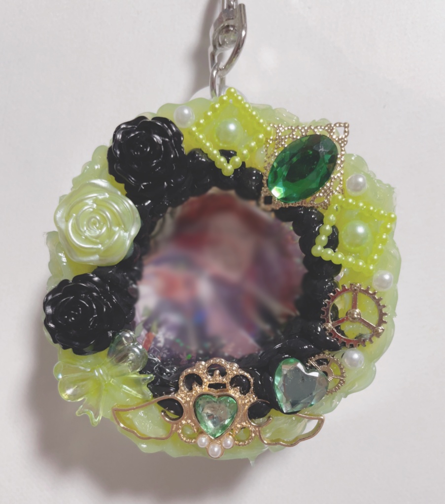 缶バッジケース ホイップデコ 緑×黒