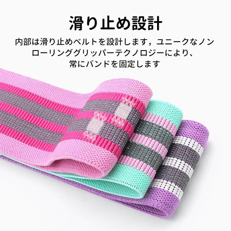 エクササイズバンド ヨガトレーニングチューブ ゴムバンドフィットネスチューブ お尻トレ 美尻トレ ヨガ 収納ポーチ 強度別3本セット 2020最新版