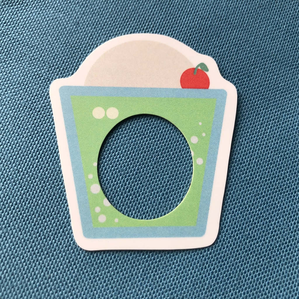 カオハメステッカー(クリームソーダ)