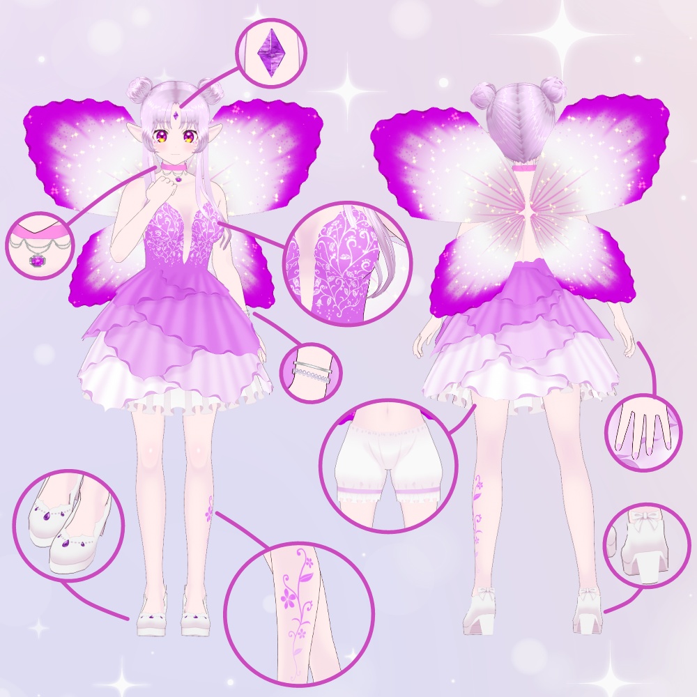 【VRoid モデル アバター】アザレア【vrm & vroid】