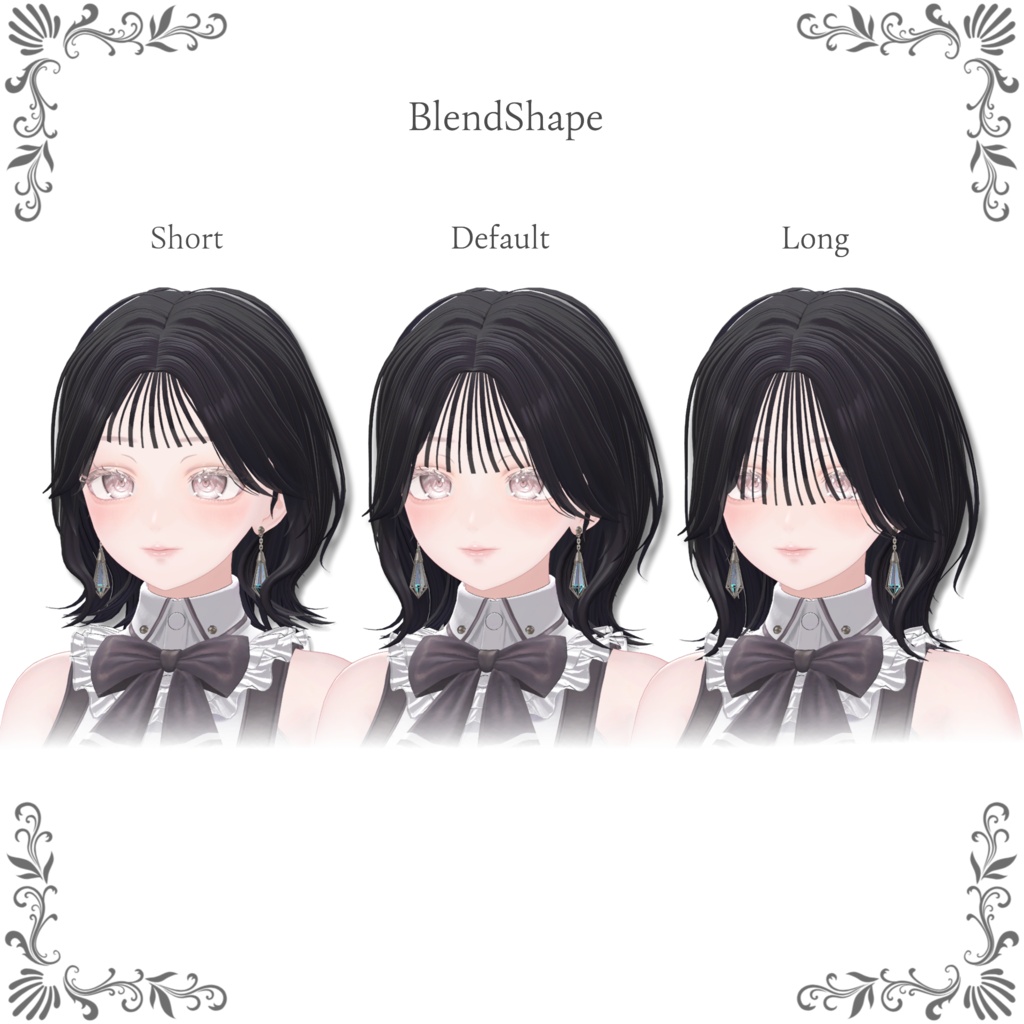 【4アバター対応】OutwardLongBob