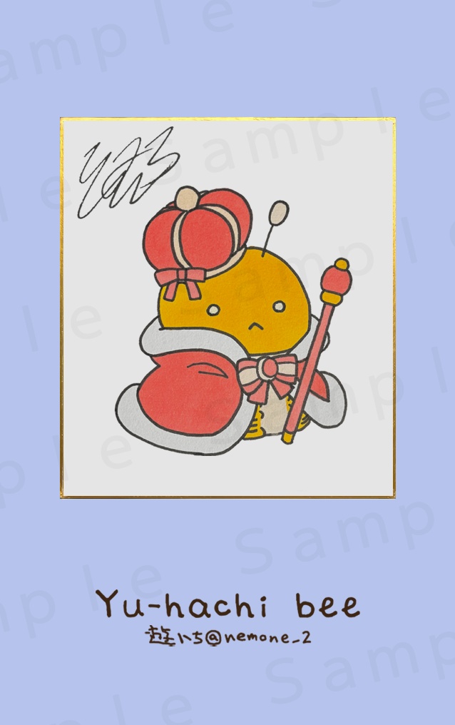 ９．女王はちコスプレ　原画色紙複製カード