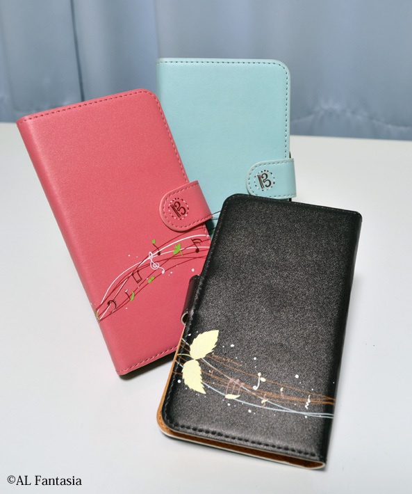 チョコミント+ハ音記号&音楽記号スマホケース♪(Android)