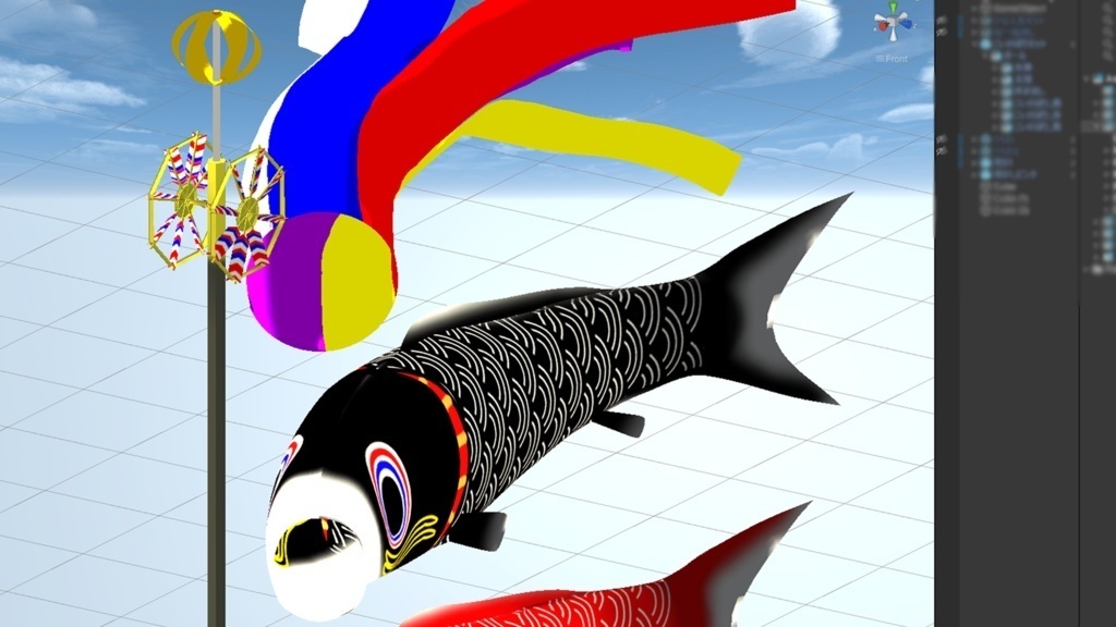 3Dモデル「こいのぼりセット」