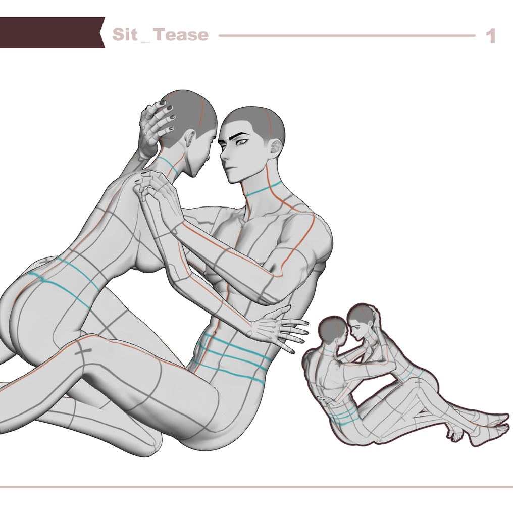 【ロマンティック】男女カップルポーズ vol.1 - AxE