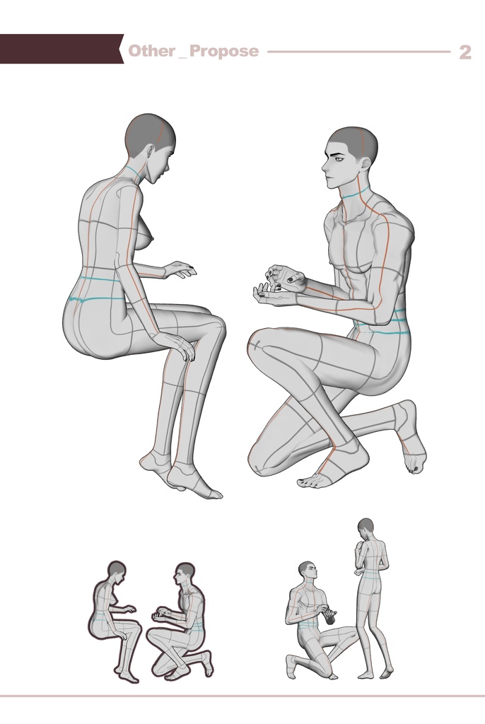 【ロマンティック】男女カップルポーズ vol.1 - AxE