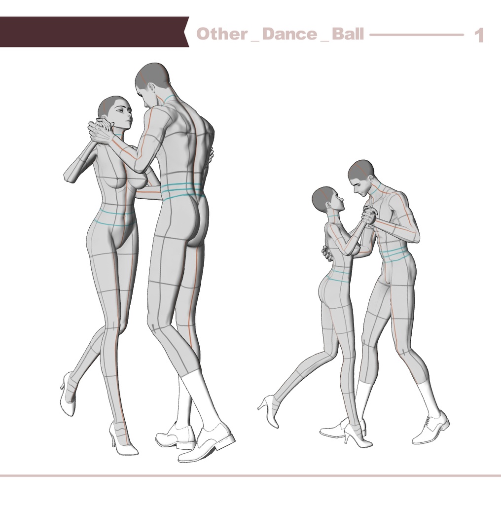 【ロマンティック】男女カップルポーズ vol.1 - AxE