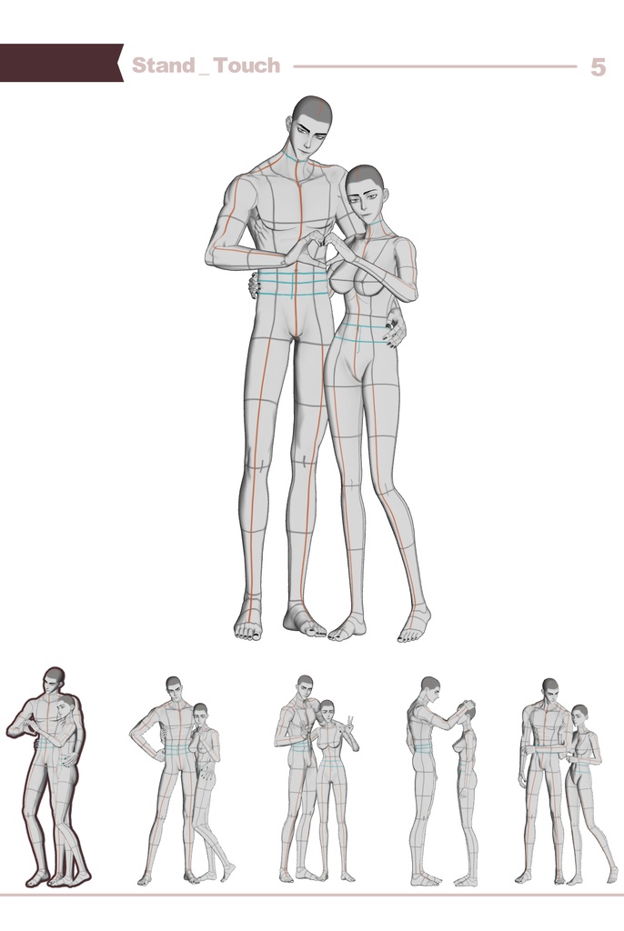 【ロマンティック】男女カップルポーズ vol.1 - AxE