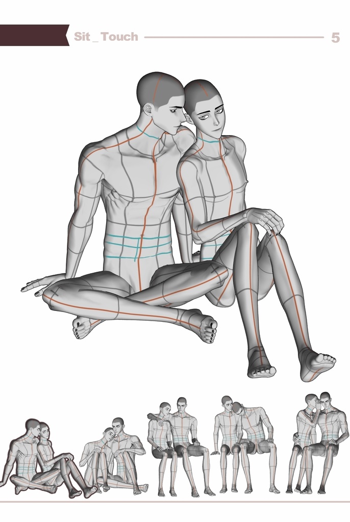 【ロマンティック】男男カップルポーズ vol.7 - AxC