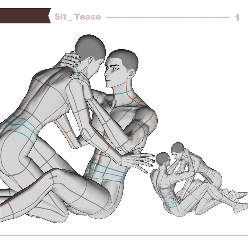 【ロマンティック】男男カップルポーズ vol.7 - AxC