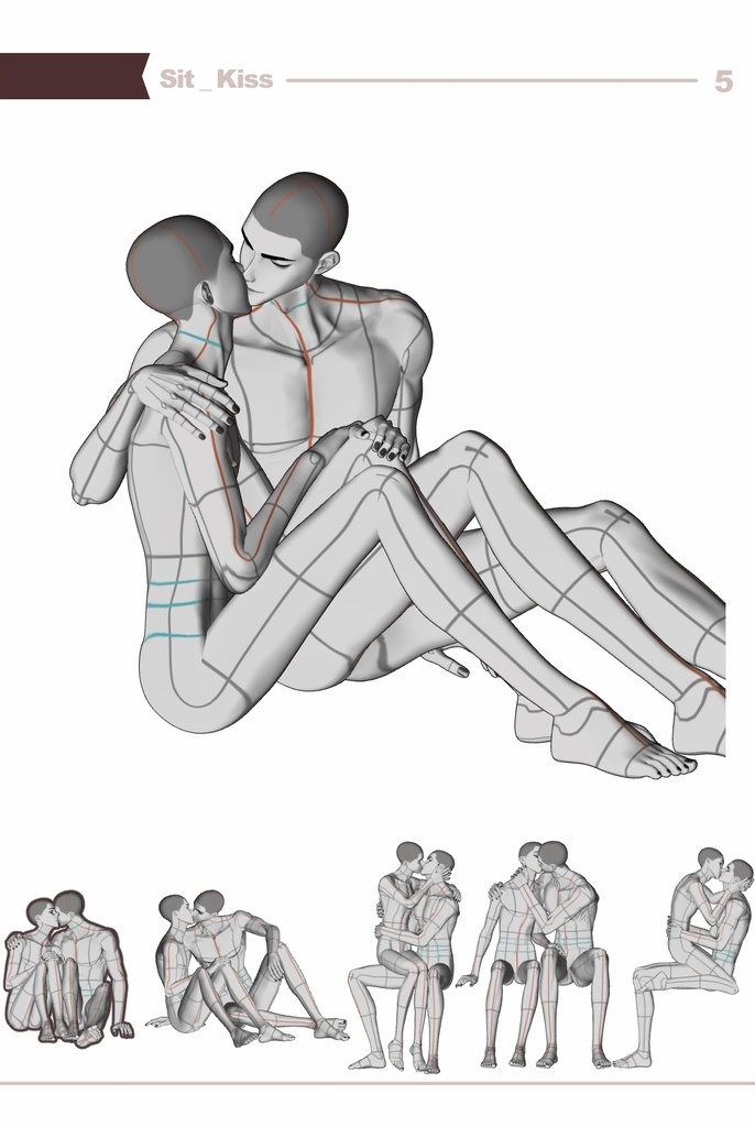 【ロマンティック】男男カップルポーズ vol.7 - AxC