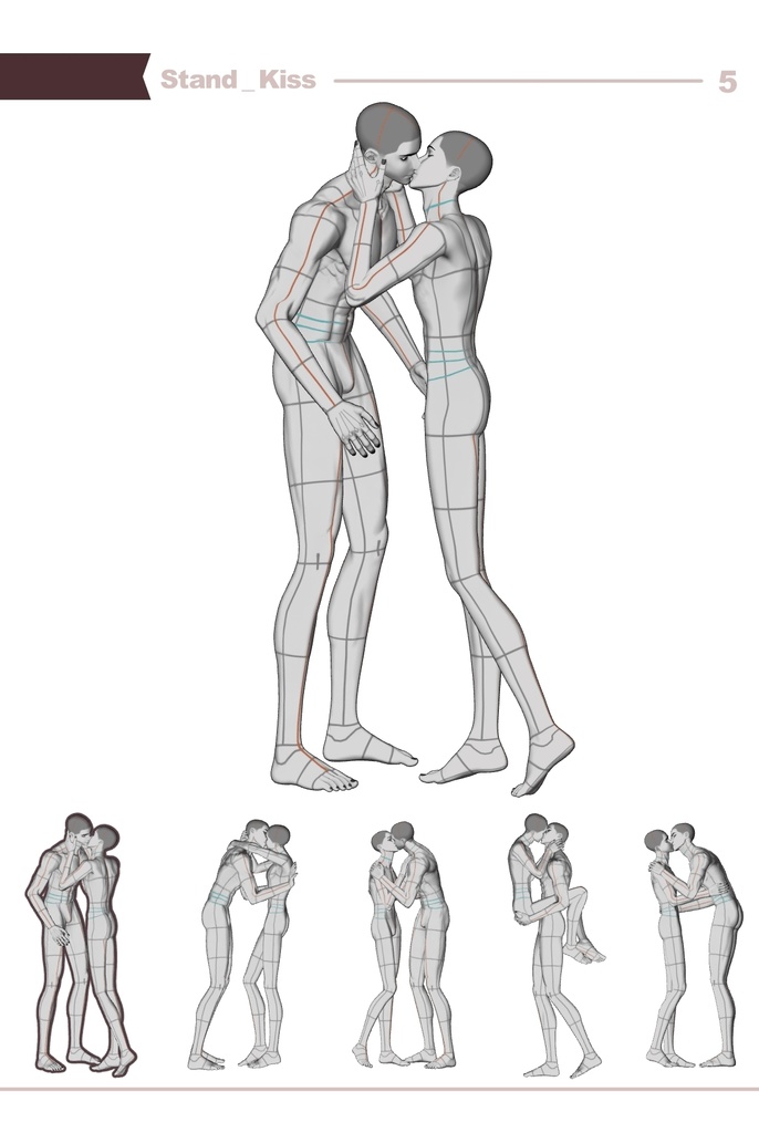 【ロマンティック】男男カップルポーズ vol.7 - AxC