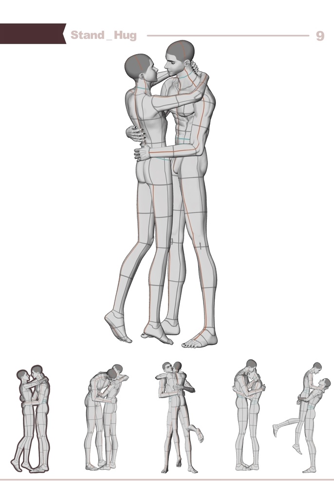 【ロマンティック】男男カップルポーズ vol.7 - AxC