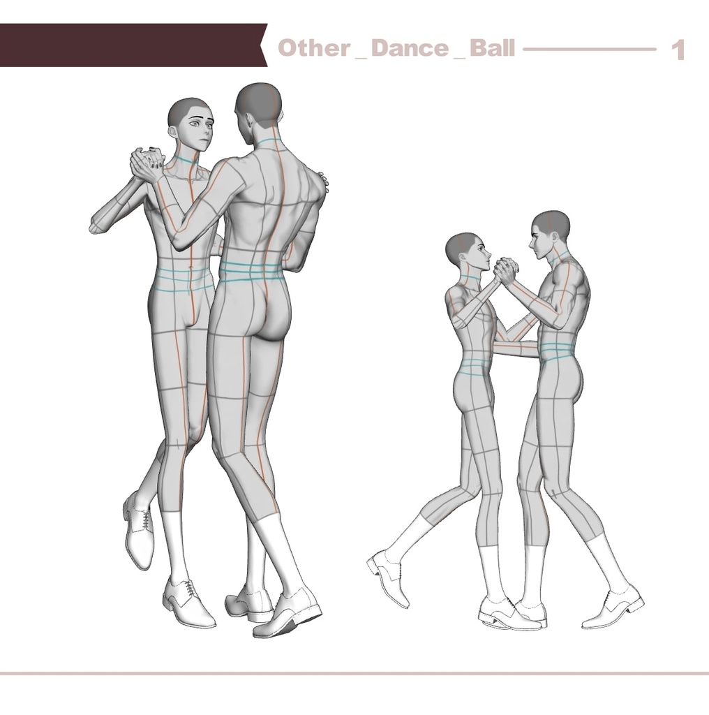 【ロマンティック】男男カップルポーズ vol.7 - AxC