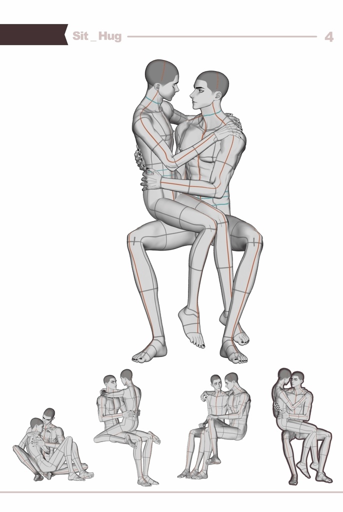 【ロマンティック】男男カップルポーズ vol.7 - AxC