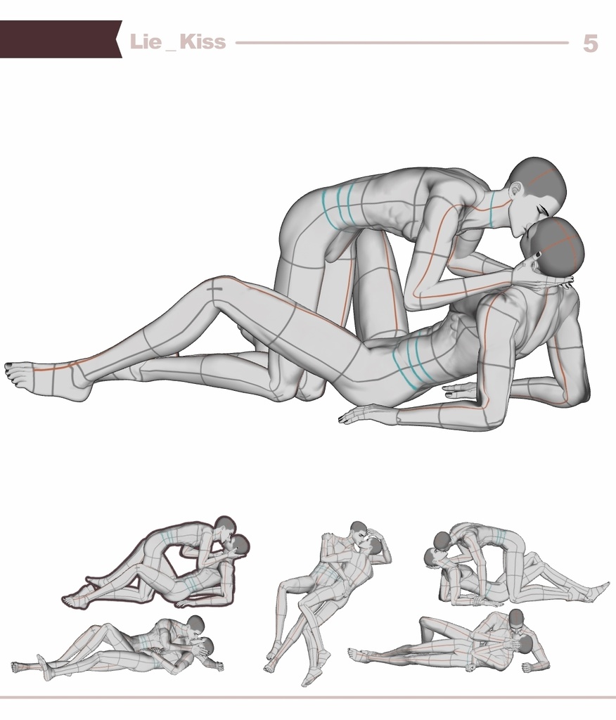 【ロマンティック】男男カップルポーズ vol.8 - AxB