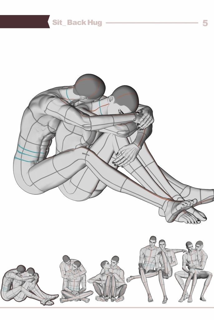 【ロマンティック】男男カップルポーズ vol.8 - AxB