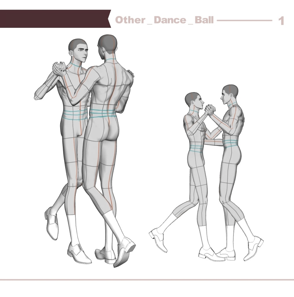 【ロマンティック】男男カップルポーズ vol.8 - AxB