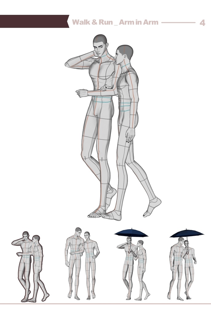 【ロマンティック】男男カップルポーズ vol.8 - AxB