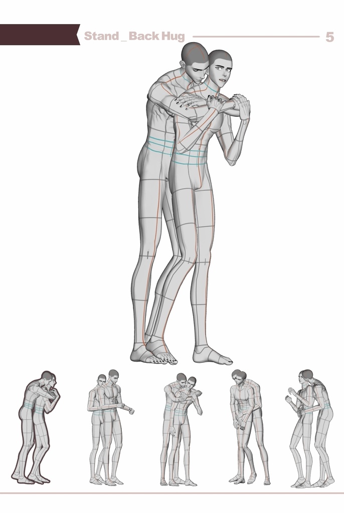 【ロマンティック】男男カップルポーズ vol.8 - AxB