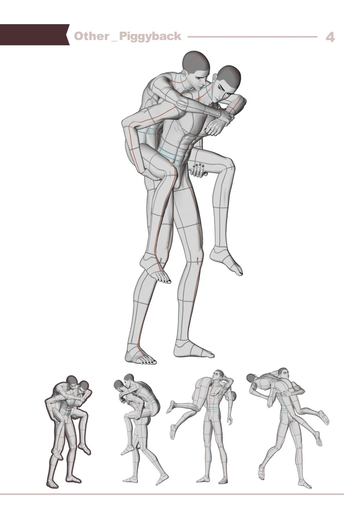 【ロマンティック】男男カップルポーズ vol.8 - AxB