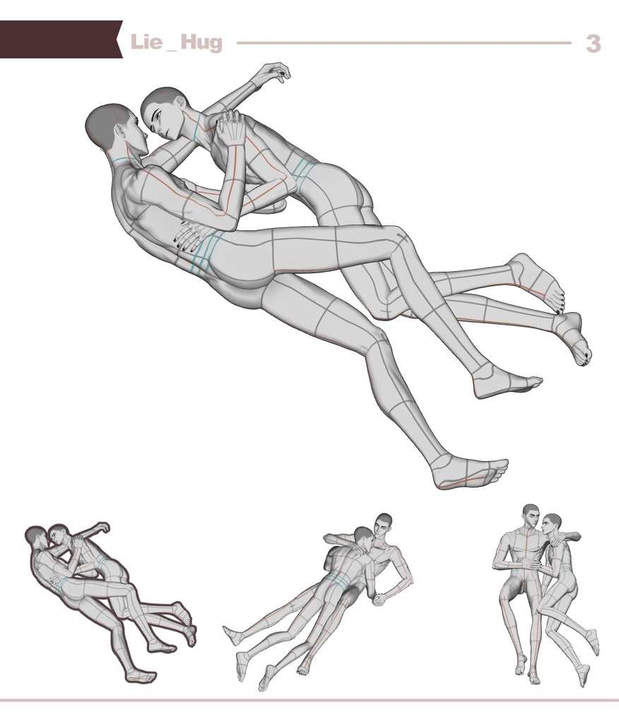 【ロマンティック】男男カップルポーズ vol.8 - AxB