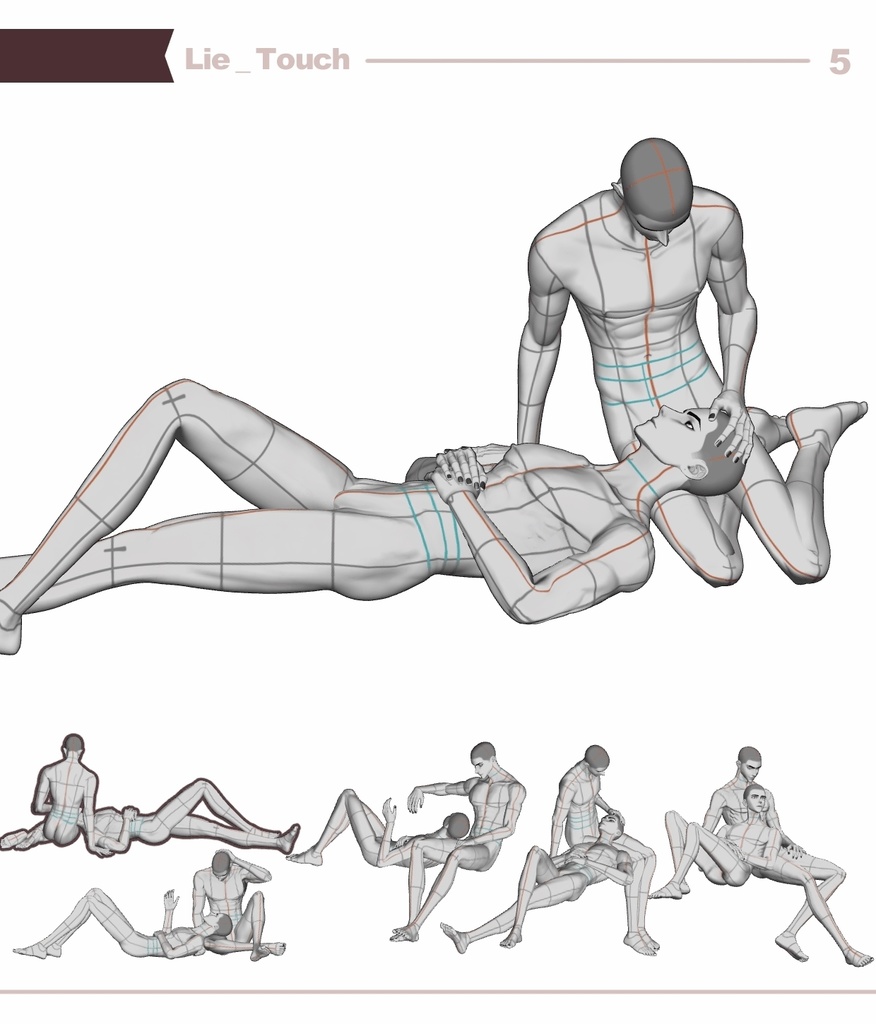 【ロマンティック】男男カップルポーズ vol.8 - AxB