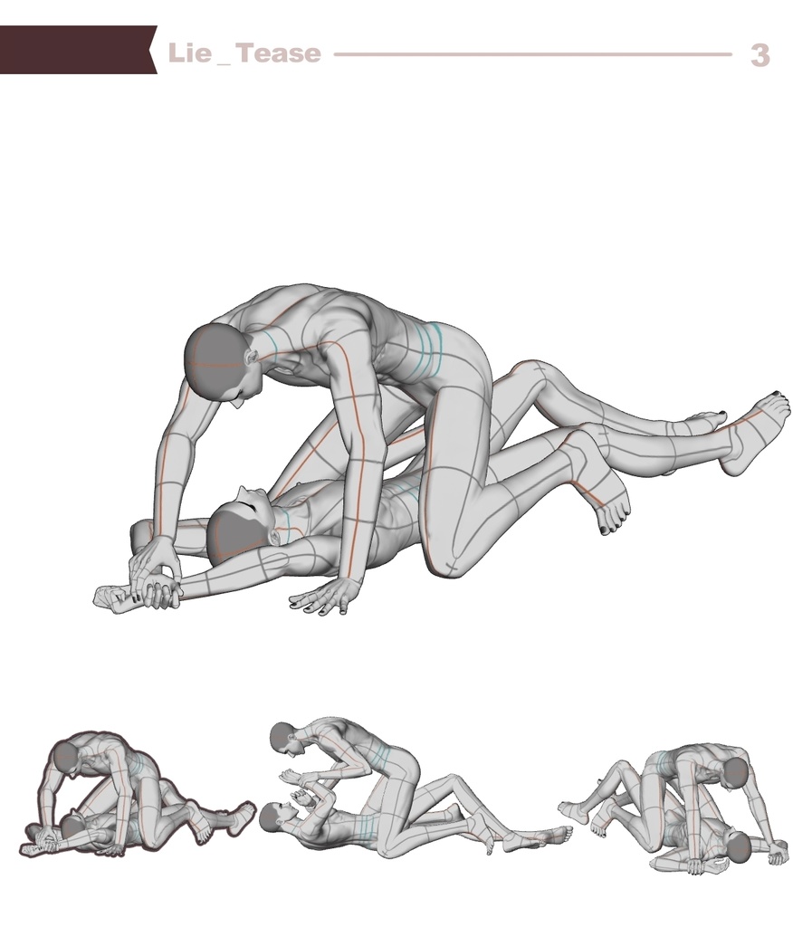 【ロマンティック】男男カップルポーズ vol.8 - AxB