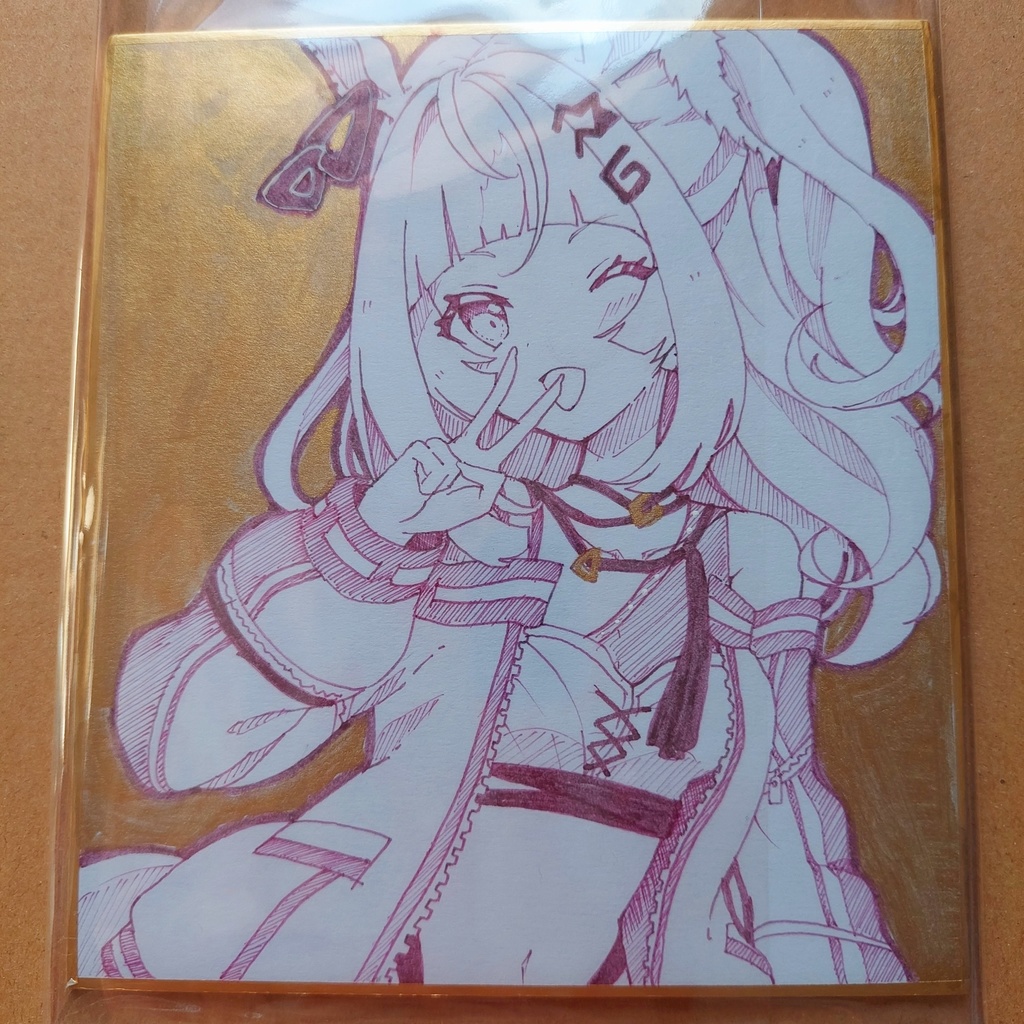 ウマ娘　モノクロ色紙