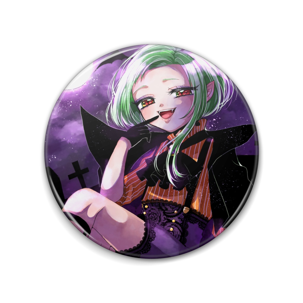 ハロウィン缶バッチ・草灯くん