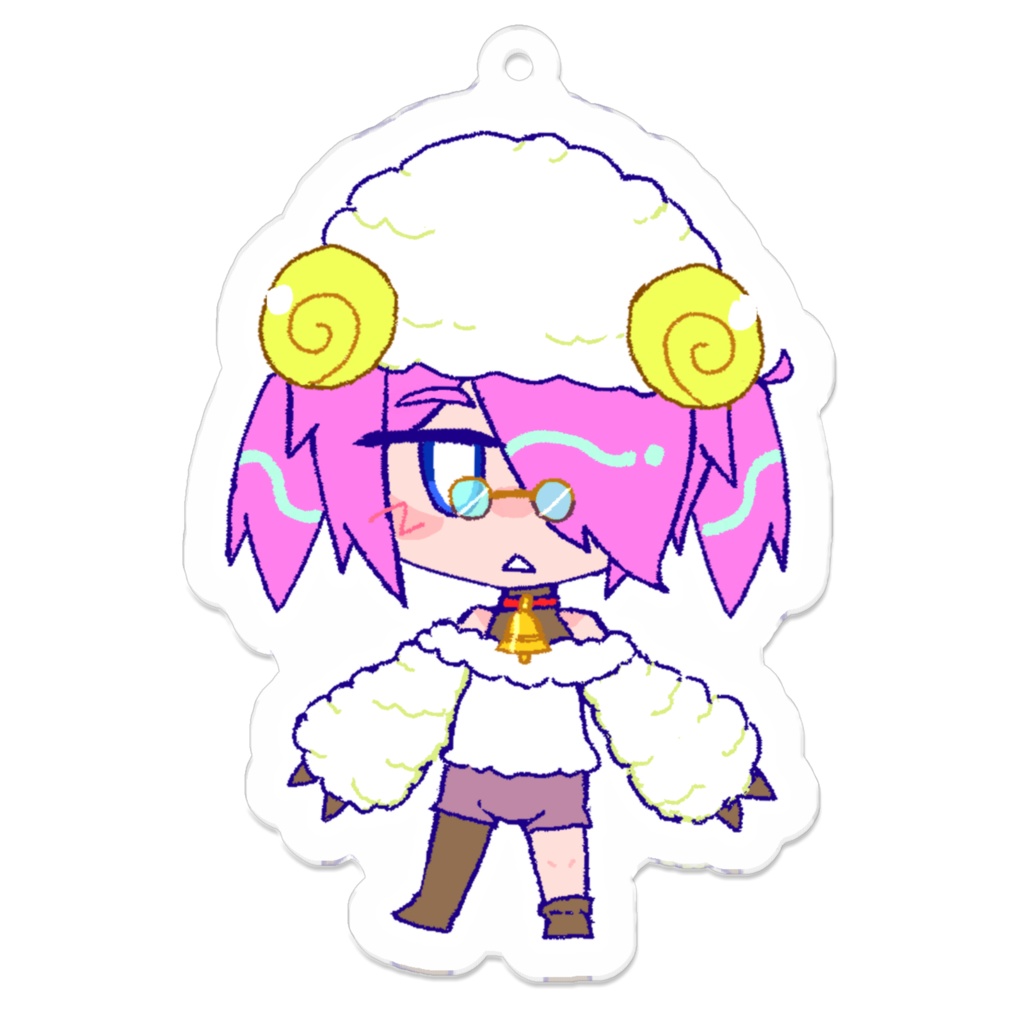 もこもこあきらくんA アクリルキーホルダー