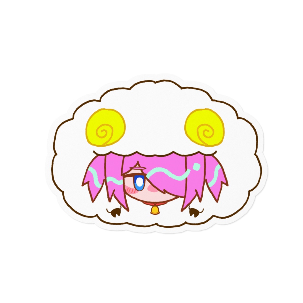 もこもこあきらくんB ステッカー
