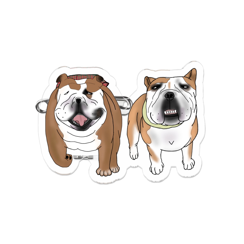 ゆる~いフレブル☆ブルドッグバッジペア