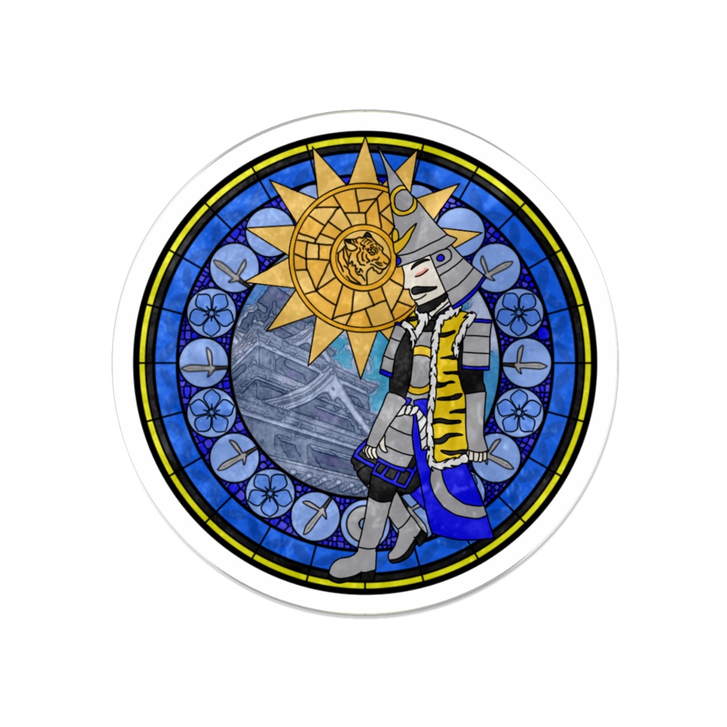 戦国武将 ステンドグラスバッジ 加藤清正