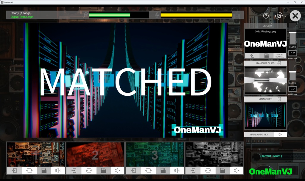 OneManVJ 全自動ポン出しVJソフト|Mac &Win|【Beta版】5/8まで全機能無料