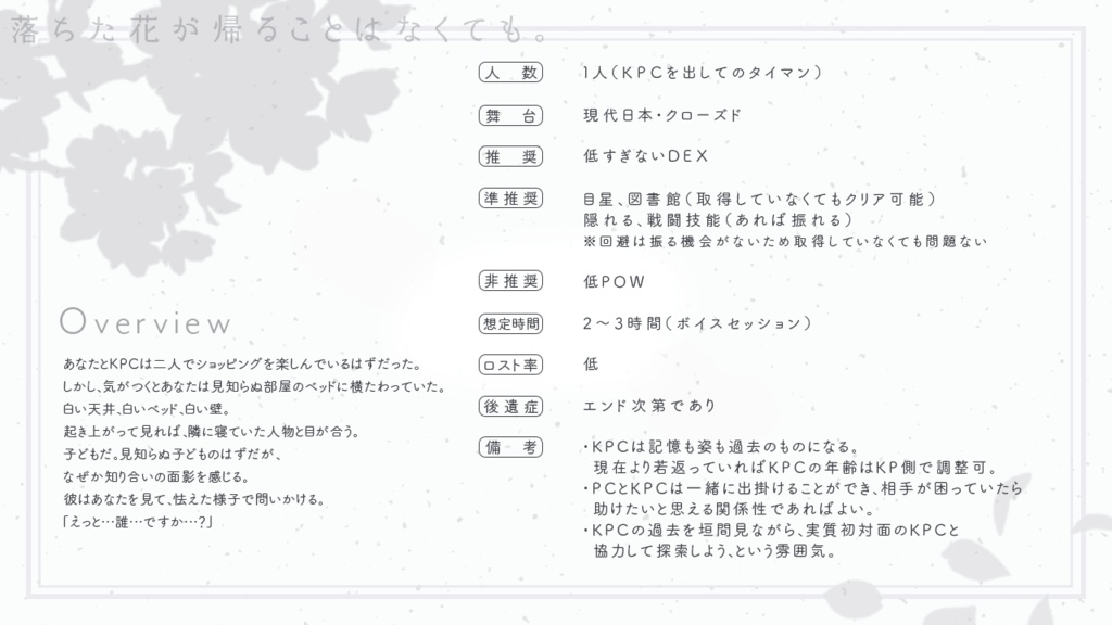 【CoC6版/本文無料】君が望んだルヴニール SPLL:E110464