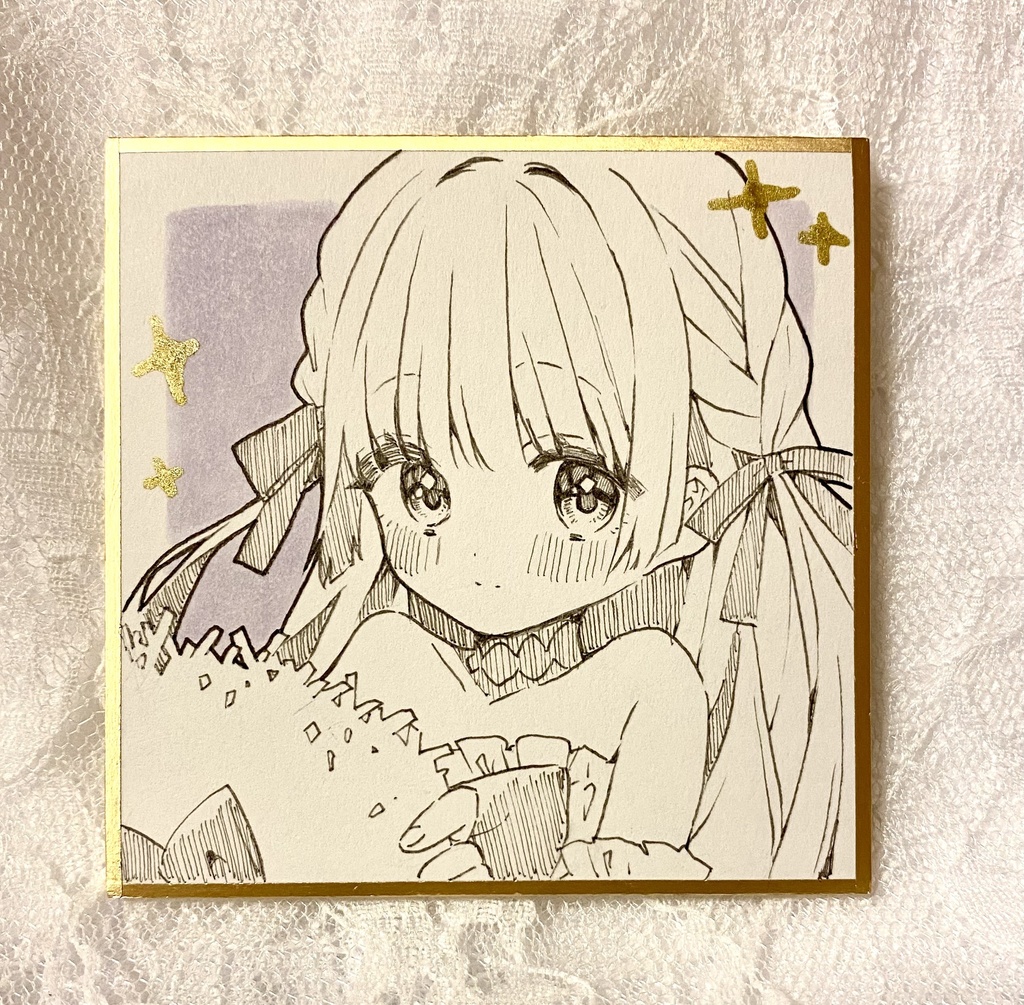 豆色紙（海辺の少女2）