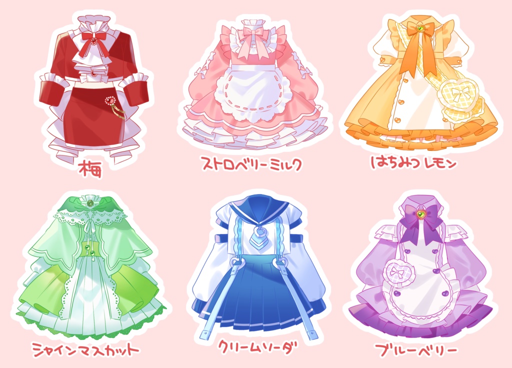 キャンディモチーフ衣装ステッカー