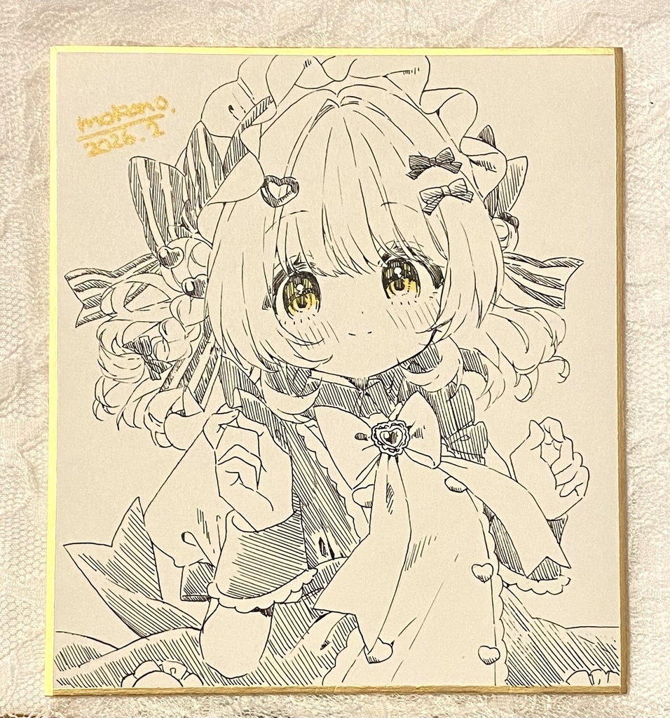 手描きミニ色紙（はちみつレモン）