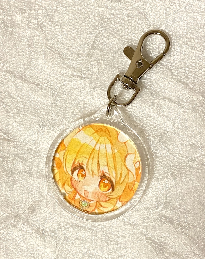飴ちゃんモチーフ女の子原画キーホルダー