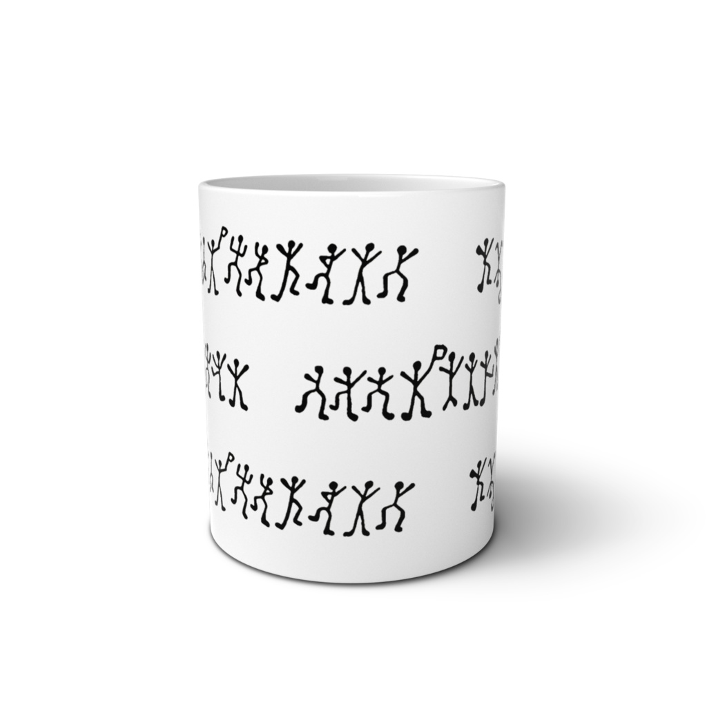 「踊る人形」マグカップ_白