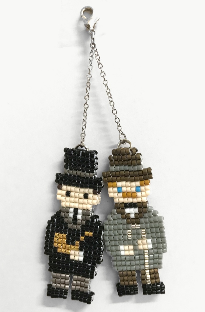 ビーズマスコット「シルクハットホームズ&山高帽ワトスン」