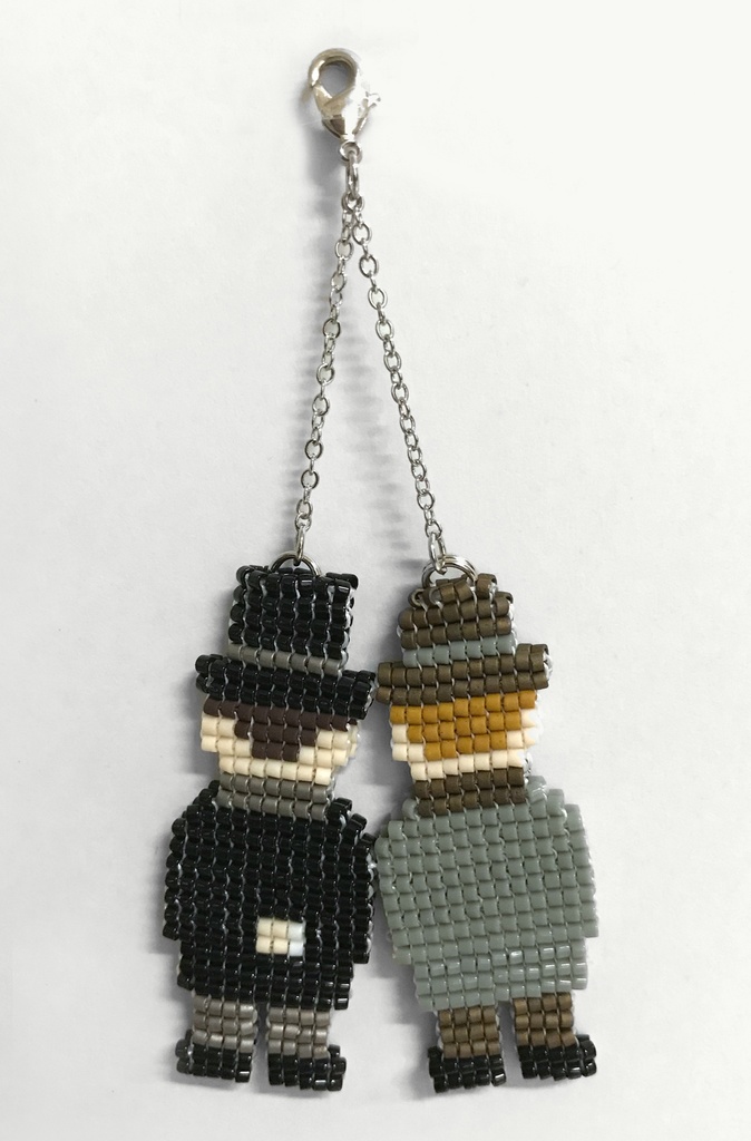 ビーズマスコット「シルクハットホームズ&山高帽ワトスン」