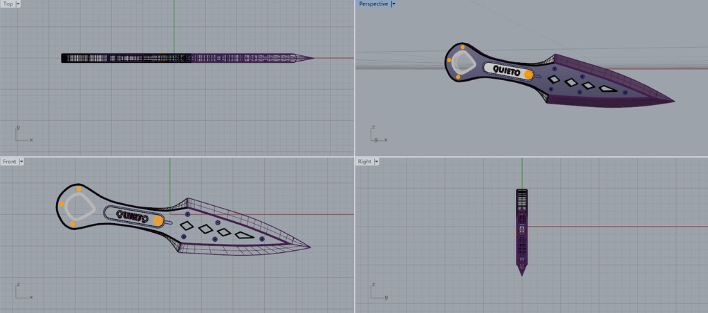 VRChat 想定 『Apex kunai苦無』 3D print 可能