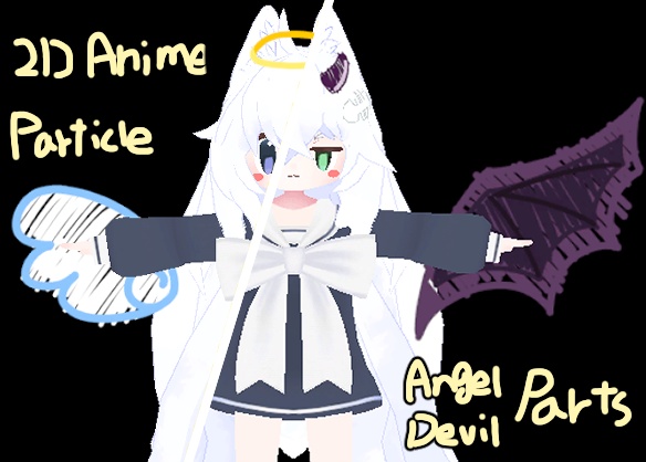 2D Anime Particle Angel / Devil Parts