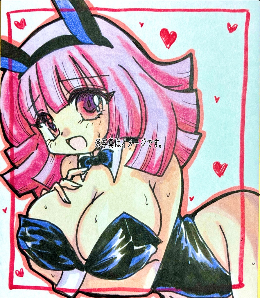【ミニ色紙】オリジナルバニーさん