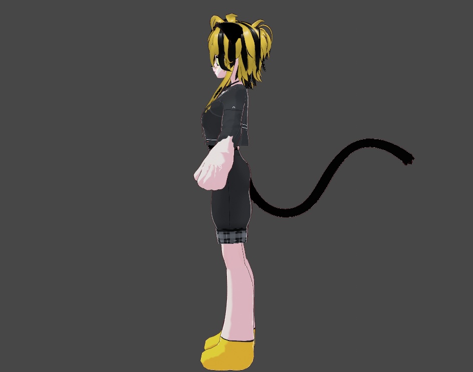 Yellow electric cat character (.vrm model) - wulfieshop - BOOTH