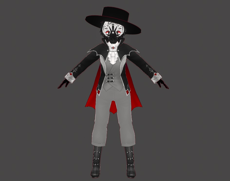 Masked character (vroid studio) - wulfieshop - 2/4