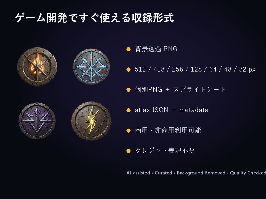【ゲーム素材】Runic Arcana Skill Icons Vol.1|古代ルーン風アイコン24種