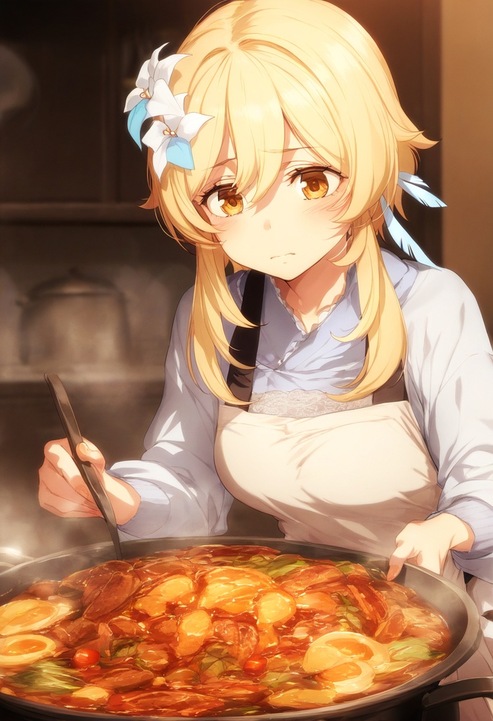 202408月版悲しそうに料理するほたちん